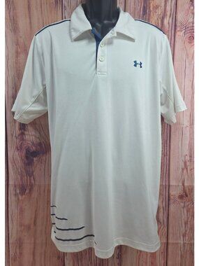 Under Armour Mens White Heatgear Regular Fit Polo XL